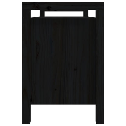 vidaXL Hall Bench Black 110x40x60 cm Solid Wood Pine