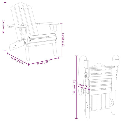 vidaXL Garden Adirondack Chairs 2 pcs Solid Wood Acacia