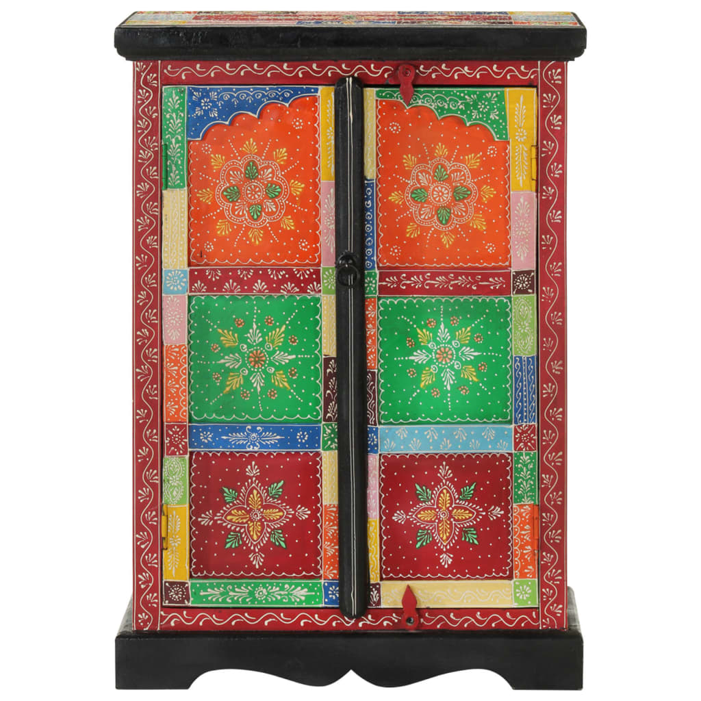 vidaXL Hand Painted Sideboard with Doors 53x30x75 cm Solid Wood Mango