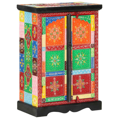 vidaXL Hand Painted Sideboard with Doors 53x30x75 cm Solid Wood Mango