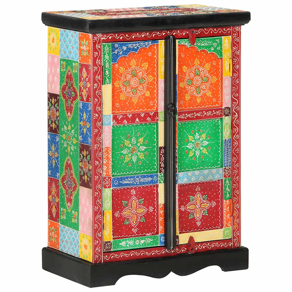 vidaXL Hand Painted Sideboard with Doors 53x30x75 cm Solid Wood Mango