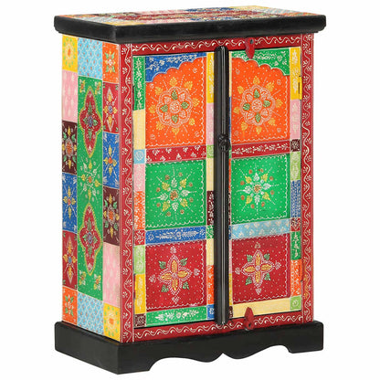 vidaXL Hand Painted Sideboard with Doors 53x30x75 cm Solid Wood Mango