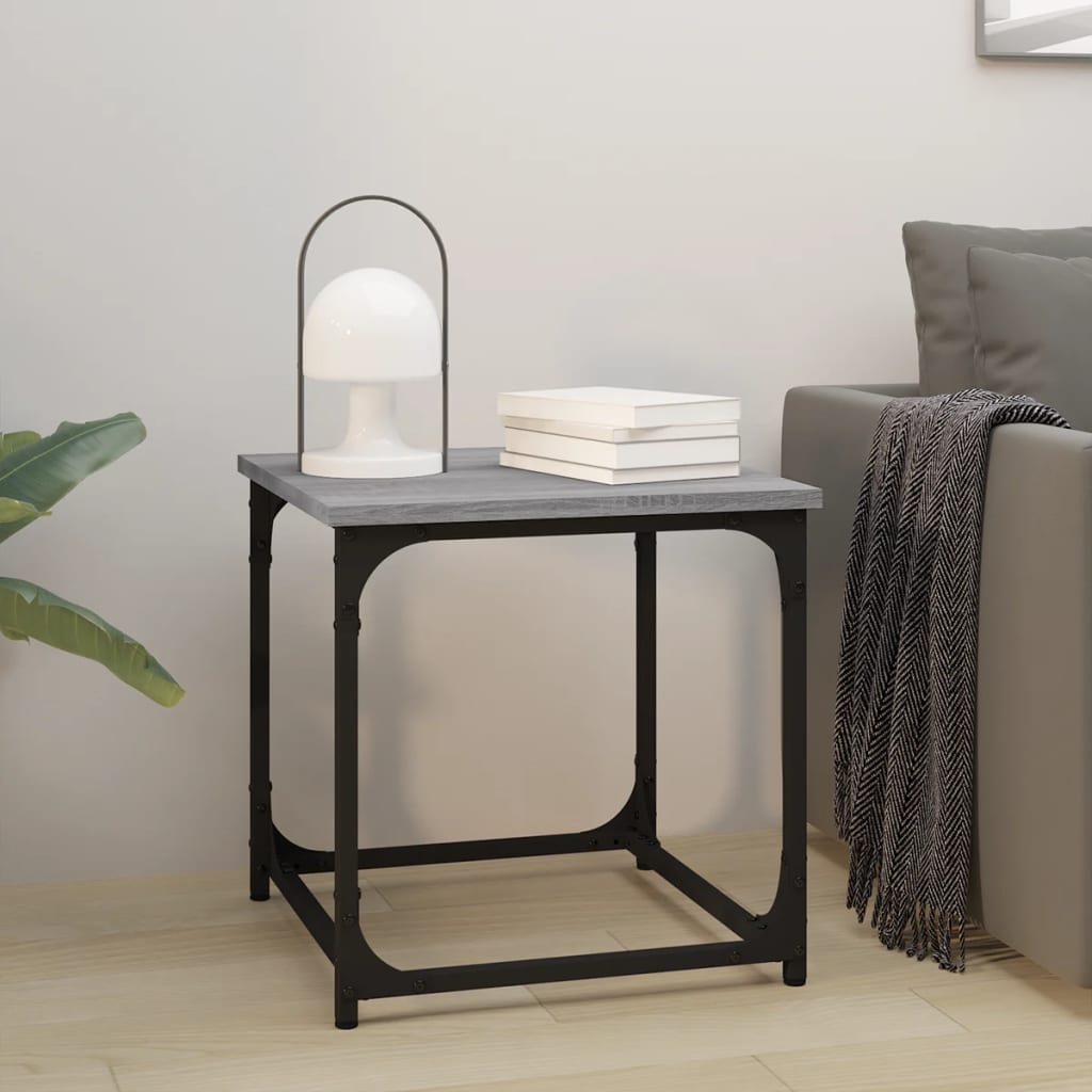 vidaXL Side Table Grey Sonoma 40x40x40 cm Engineered Wood