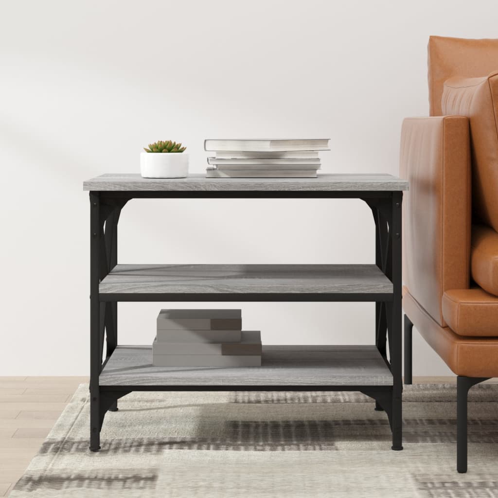 vidaXL Side Table Grey Sonoma 55x38x45 cm Engineered Wood