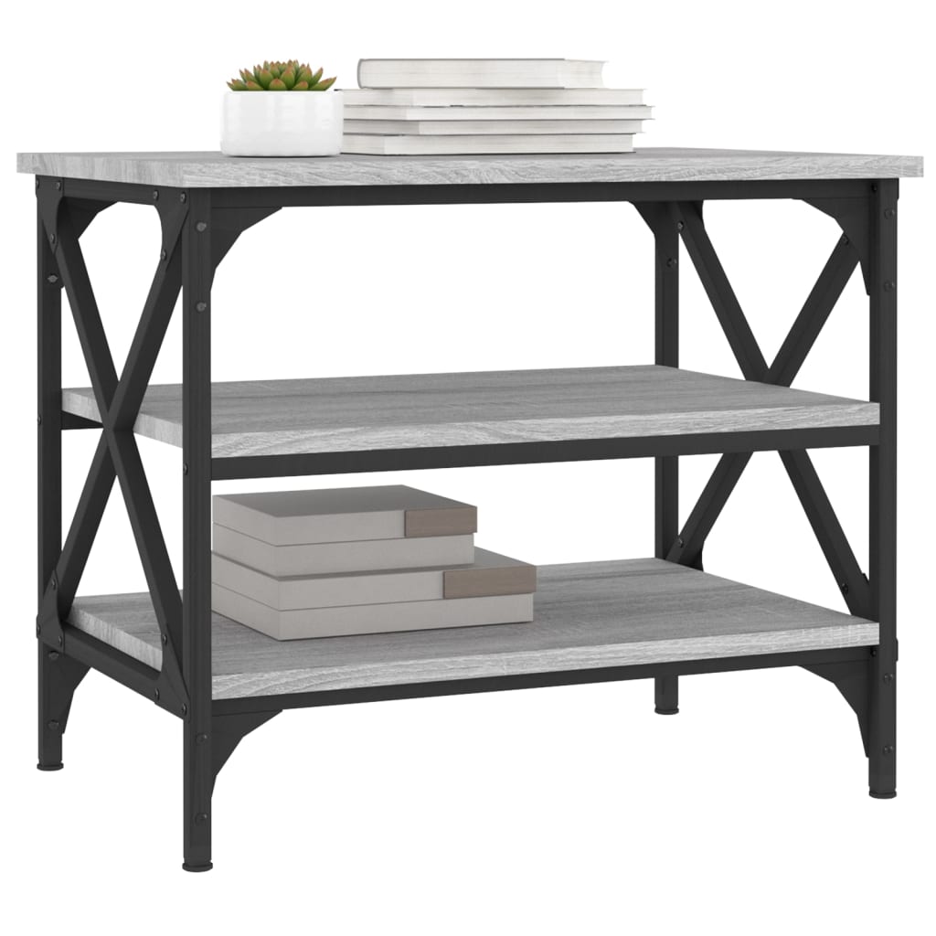 vidaXL Side Table Grey Sonoma 55x38x45 cm Engineered Wood