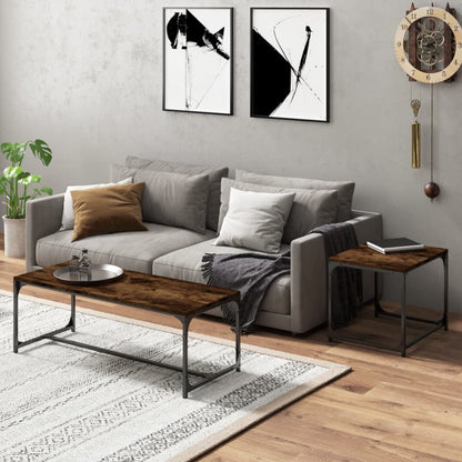 vidaXL Coffee Tables 2 pcs Smoked Oak Engineered Wood