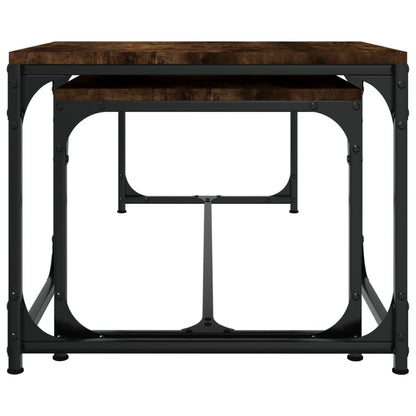 vidaXL Coffee Tables 2 pcs Smoked Oak Engineered Wood