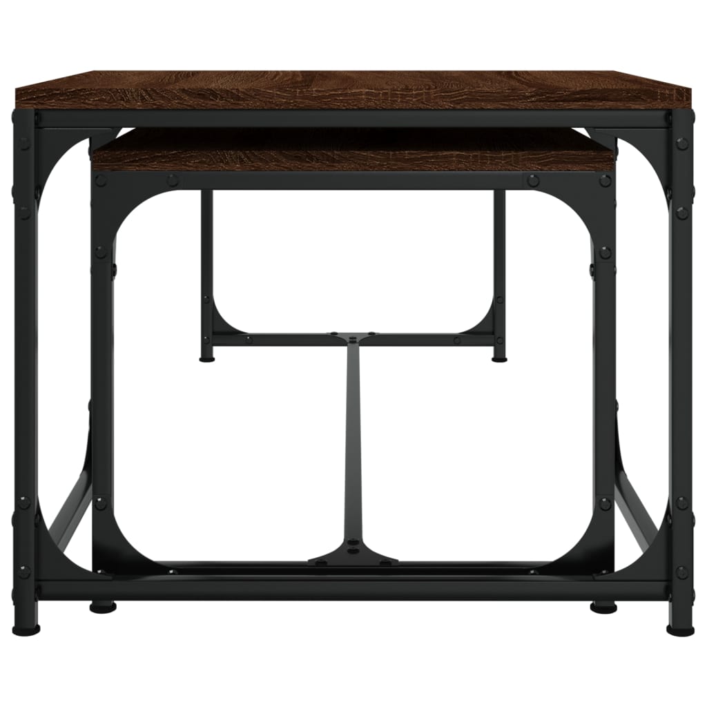 vidaXL Coffee Tables 2 pcs Brown Oak Engineered Wood