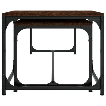 vidaXL Coffee Tables 2 pcs Brown Oak Engineered Wood
