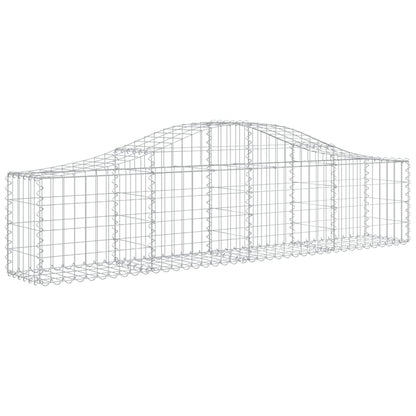 vidaXL Arched Gabion Baskets 5 pcs 200x30x40/60 cm Galvanised Iron