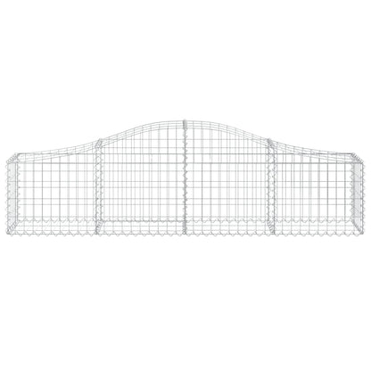 vidaXL Arched Gabion Baskets 5 pcs 200x30x40/60 cm Galvanised Iron