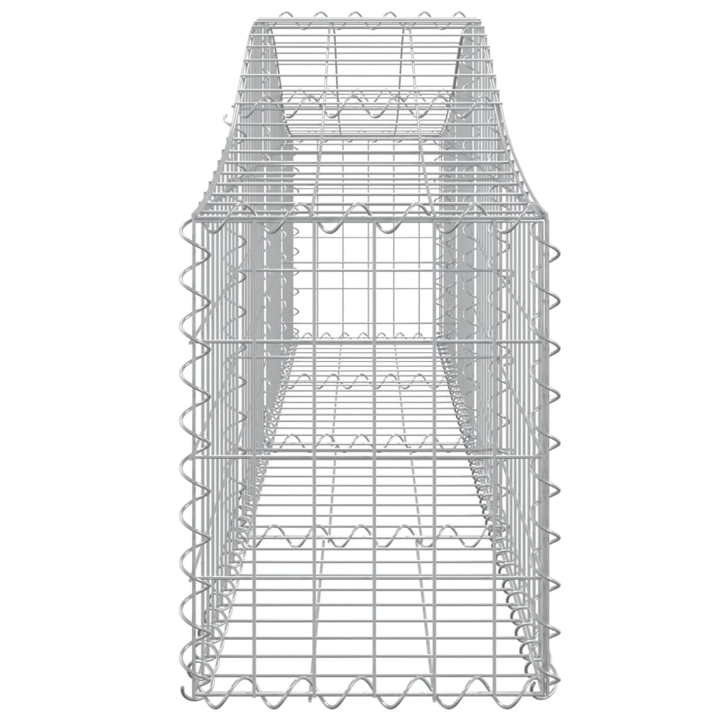 vidaXL Arched Gabion Baskets 5 pcs 200x30x40/60 cm Galvanised Iron