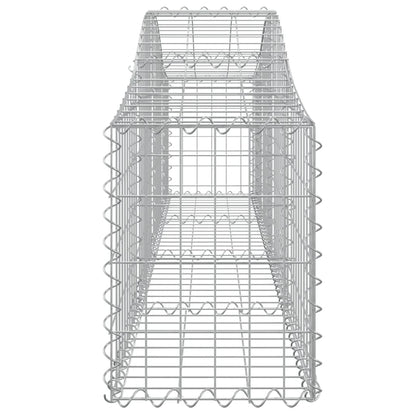 vidaXL Arched Gabion Baskets 5 pcs 200x30x40/60 cm Galvanised Iron