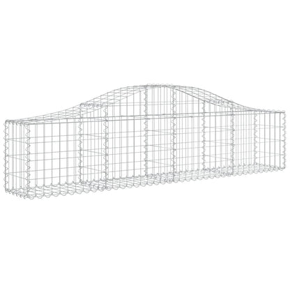vidaXL Arched Gabion Baskets 6 pcs 200x30x40/60 cm Galvanised Iron