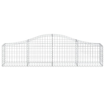 vidaXL Arched Gabion Baskets 6 pcs 200x30x40/60 cm Galvanised Iron
