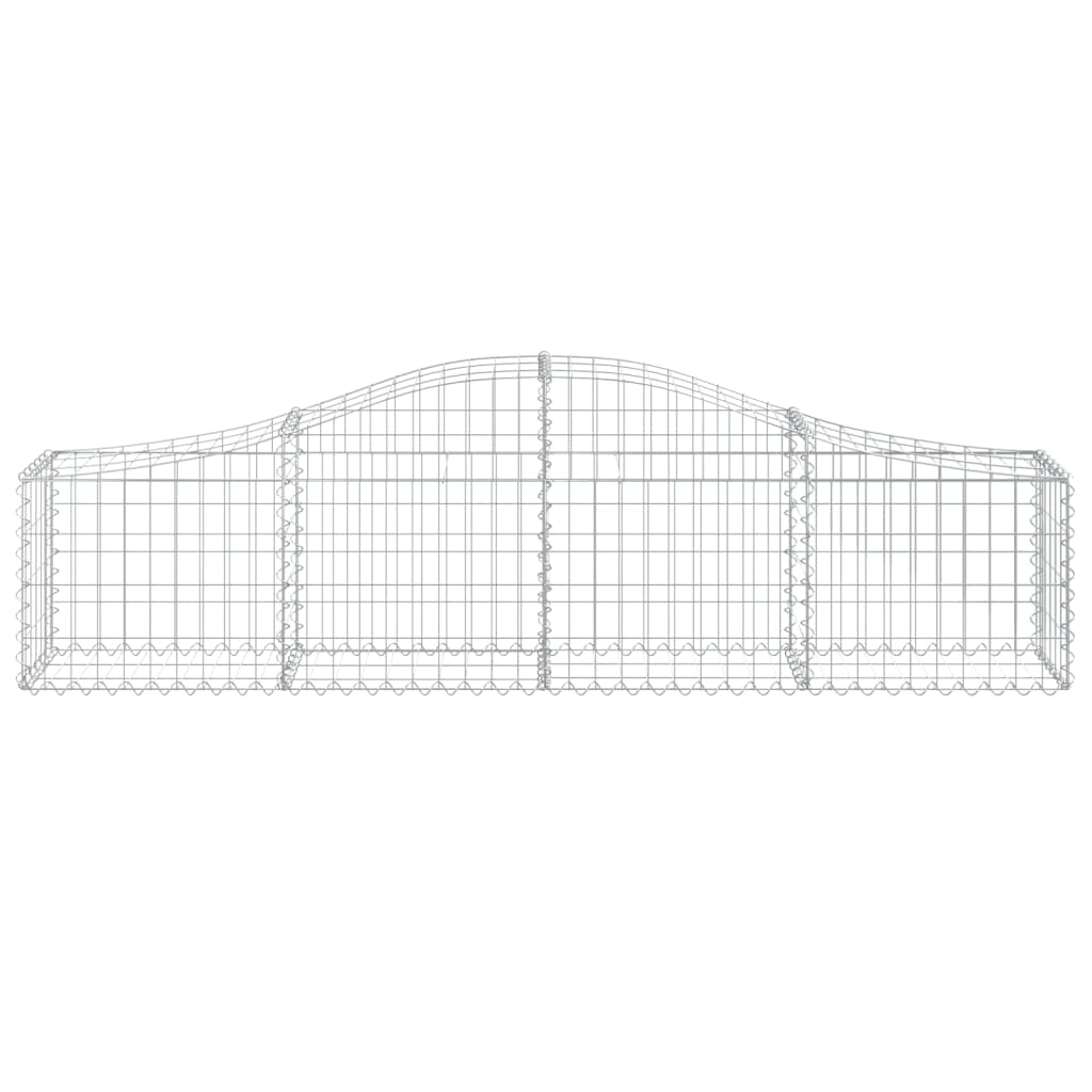 vidaXL Arched Gabion Baskets 9 pcs 200x30x40/60 cm Galvanised Iron