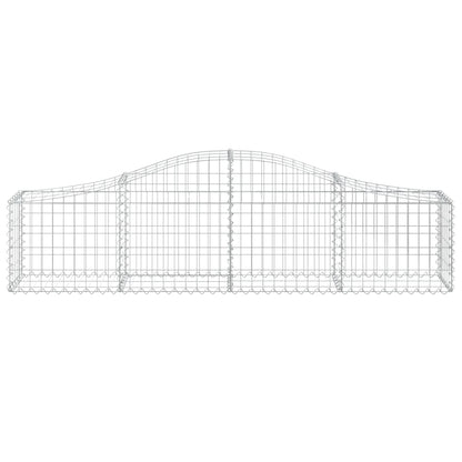 vidaXL Arched Gabion Baskets 11 pcs 200x30x40/60 cm Galvanised Iron