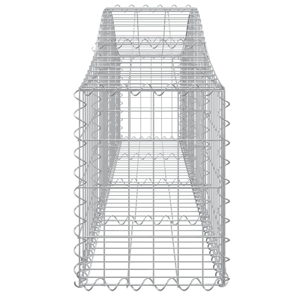 vidaXL Arched Gabion Baskets 11 pcs 200x30x40/60 cm Galvanised Iron