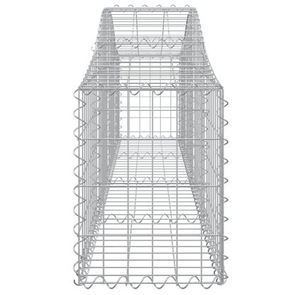 vidaXL Arched Gabion Baskets 11 pcs 200x30x40/60 cm Galvanised Iron