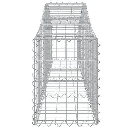 vidaXL Arched Gabion Baskets 14 pcs 200x30x40/60 cm Galvanised Iron