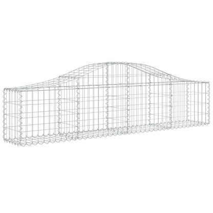vidaXL Arched Gabion Baskets 15 pcs 200x30x40/60 cm Galvanised Iron