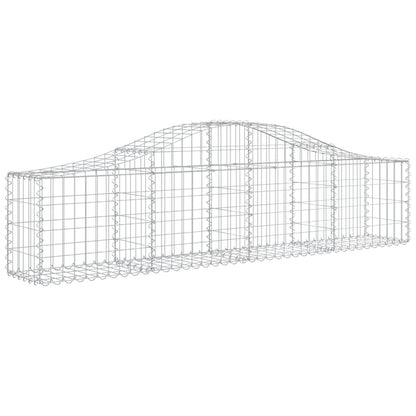 vidaXL Arched Gabion Baskets 18 pcs 200x30x40/60 cm Galvanised Iron