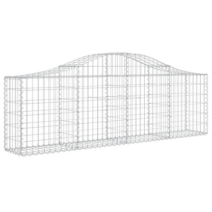 vidaXL Arched Gabion Baskets 3 pcs 200x30x60/80 cm Galvanised Iron