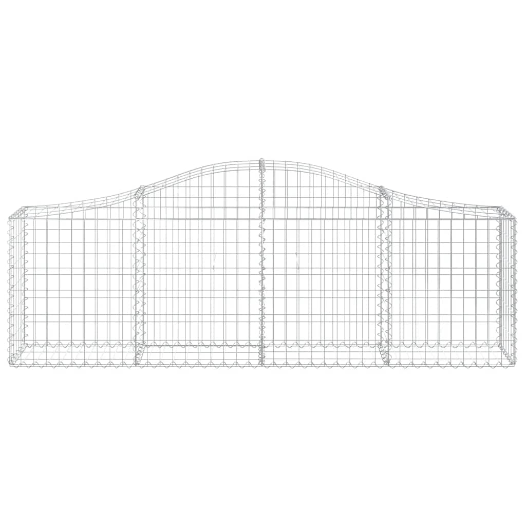 vidaXL Arched Gabion Baskets 3 pcs 200x30x60/80 cm Galvanised Iron