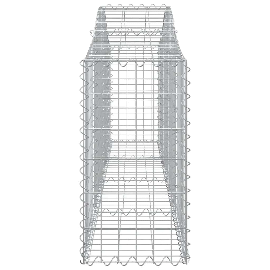 vidaXL Arched Gabion Baskets 3 pcs 200x30x60/80 cm Galvanised Iron