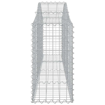 vidaXL Arched Gabion Baskets 3 pcs 200x30x60/80 cm Galvanised Iron