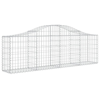 vidaXL Arched Gabion Baskets 5 pcs 200x30x60/80 cm Galvanised Iron