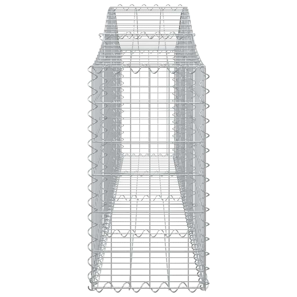 vidaXL Arched Gabion Baskets 10 pcs 200x30x60/80 cm Galvanised Iron