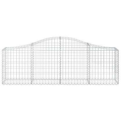 vidaXL Arched Gabion Baskets 11 pcs 200x30x60/80 cm Galvanised Iron