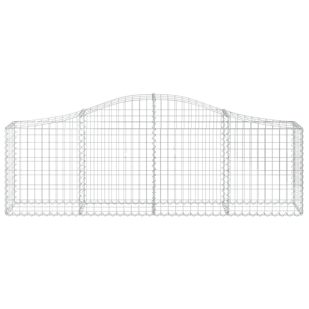 vidaXL Arched Gabion Baskets 12 pcs 200x30x60/80 cm Galvanised Iron