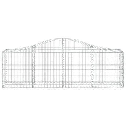 vidaXL Arched Gabion Baskets 12 pcs 200x30x60/80 cm Galvanised Iron