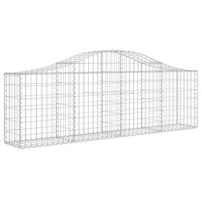vidaXL Arched Gabion Baskets 14 pcs 200x30x60/80 cm Galvanised Iron