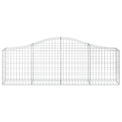 vidaXL Arched Gabion Baskets 14 pcs 200x30x60/80 cm Galvanised Iron