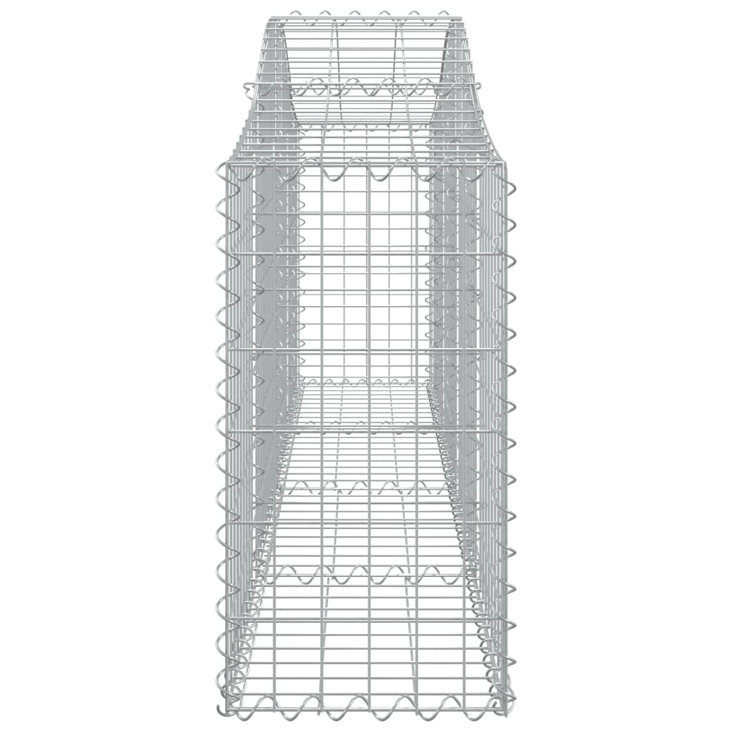vidaXL Arched Gabion Baskets 15 pcs 200x30x60/80 cm Galvanised Iron
