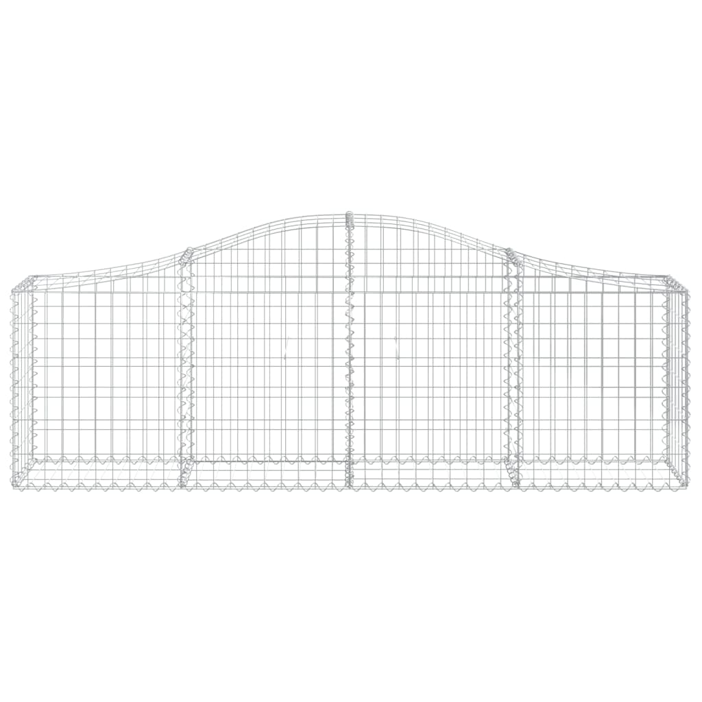 vidaXL Arched Gabion Baskets 18 pcs 200x30x60/80 cm Galvanised Iron