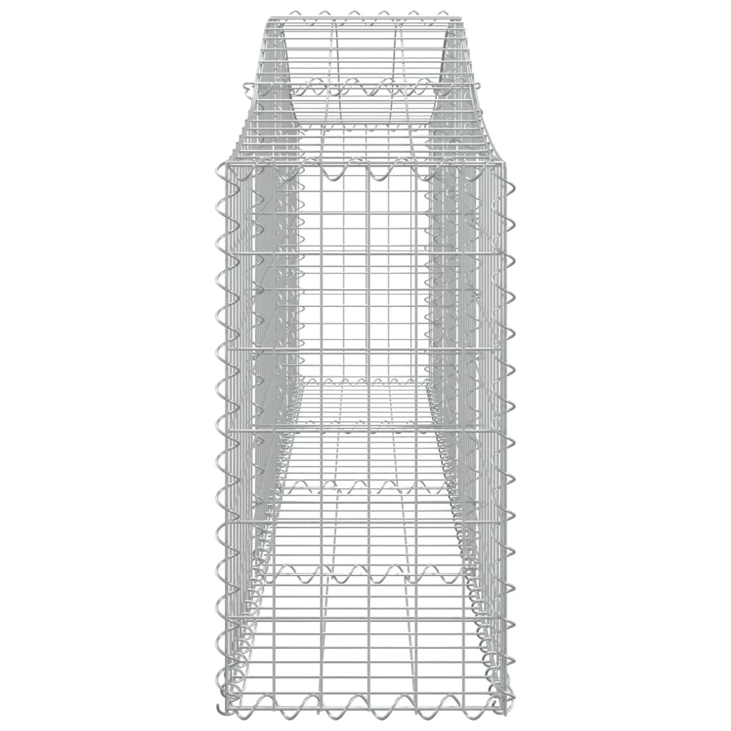 vidaXL Arched Gabion Baskets 30 pcs 200x30x60/80 cm Galvanised Iron