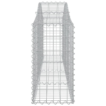 vidaXL Arched Gabion Baskets 30 pcs 200x30x60/80 cm Galvanised Iron