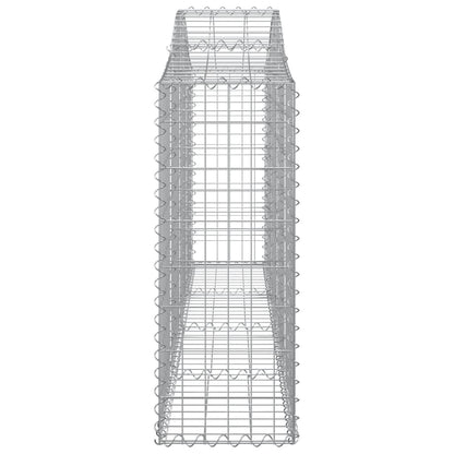 vidaXL Arched Gabion Baskets 3 pcs 200x30x80/100 cm Galvanised Iron