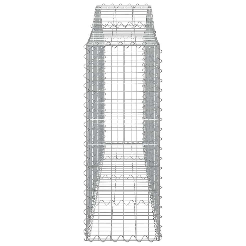 vidaXL Arched Gabion Baskets 8 pcs 200x30x80/100 cm Galvanised Iron