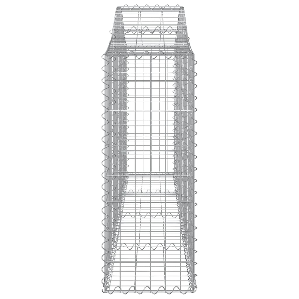 vidaXL Arched Gabion Baskets 13 pcs 200x30x80/100 cm Galvanised Iron