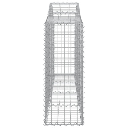 vidaXL Arched Gabion Baskets 13 pcs 200x30x80/100 cm Galvanised Iron