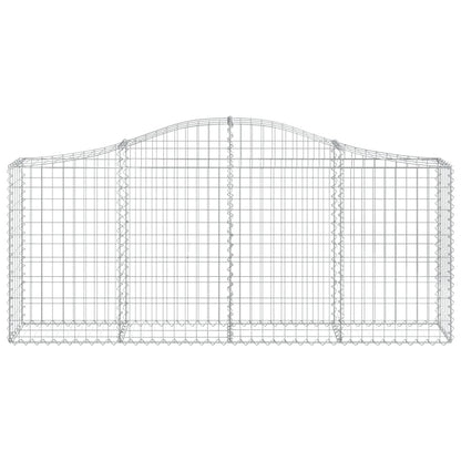 vidaXL Arched Gabion Baskets 18 pcs 200x30x80/100 cm Galvanised Iron