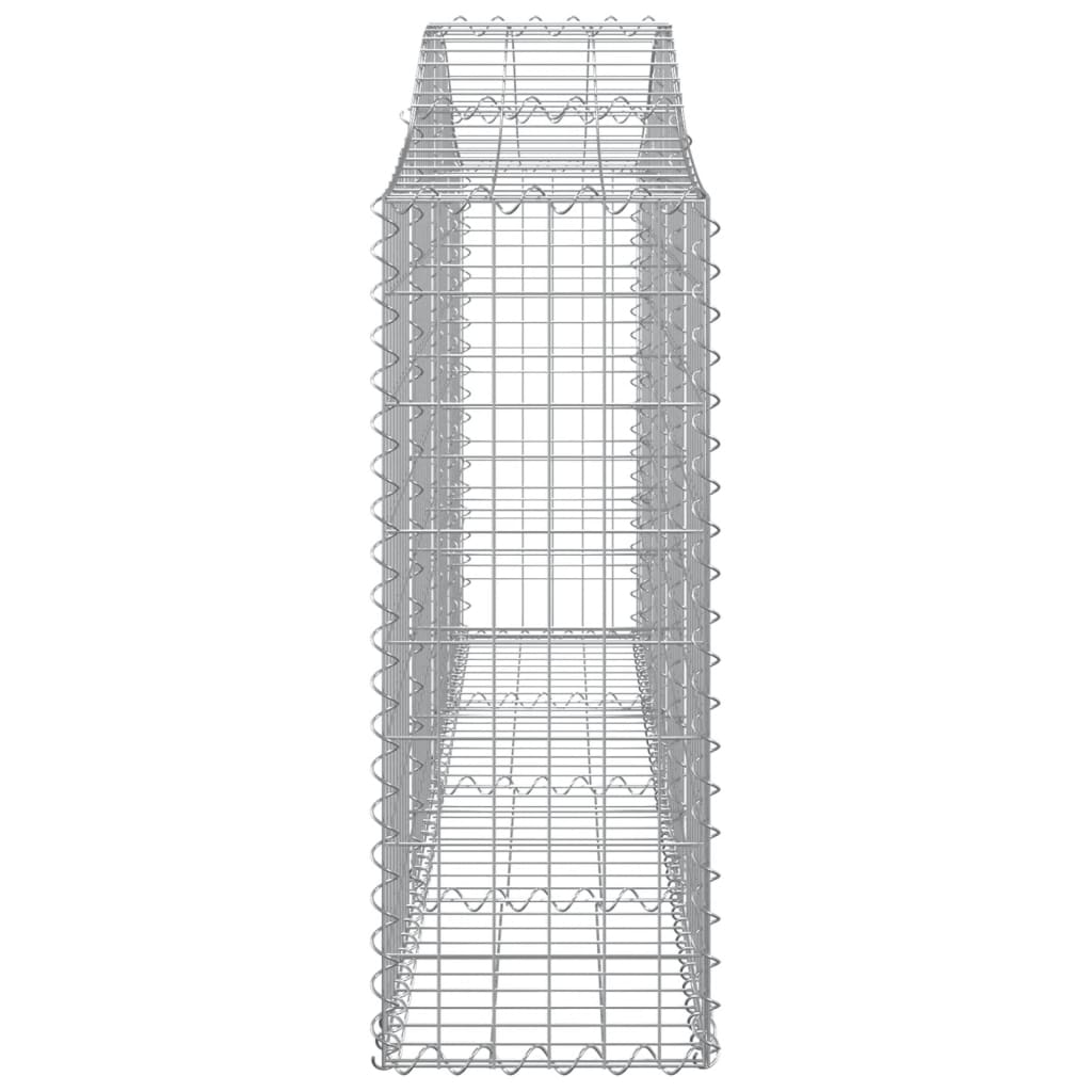 vidaXL Arched Gabion Baskets 20 pcs 200x30x80/100 cm Galvanised Iron