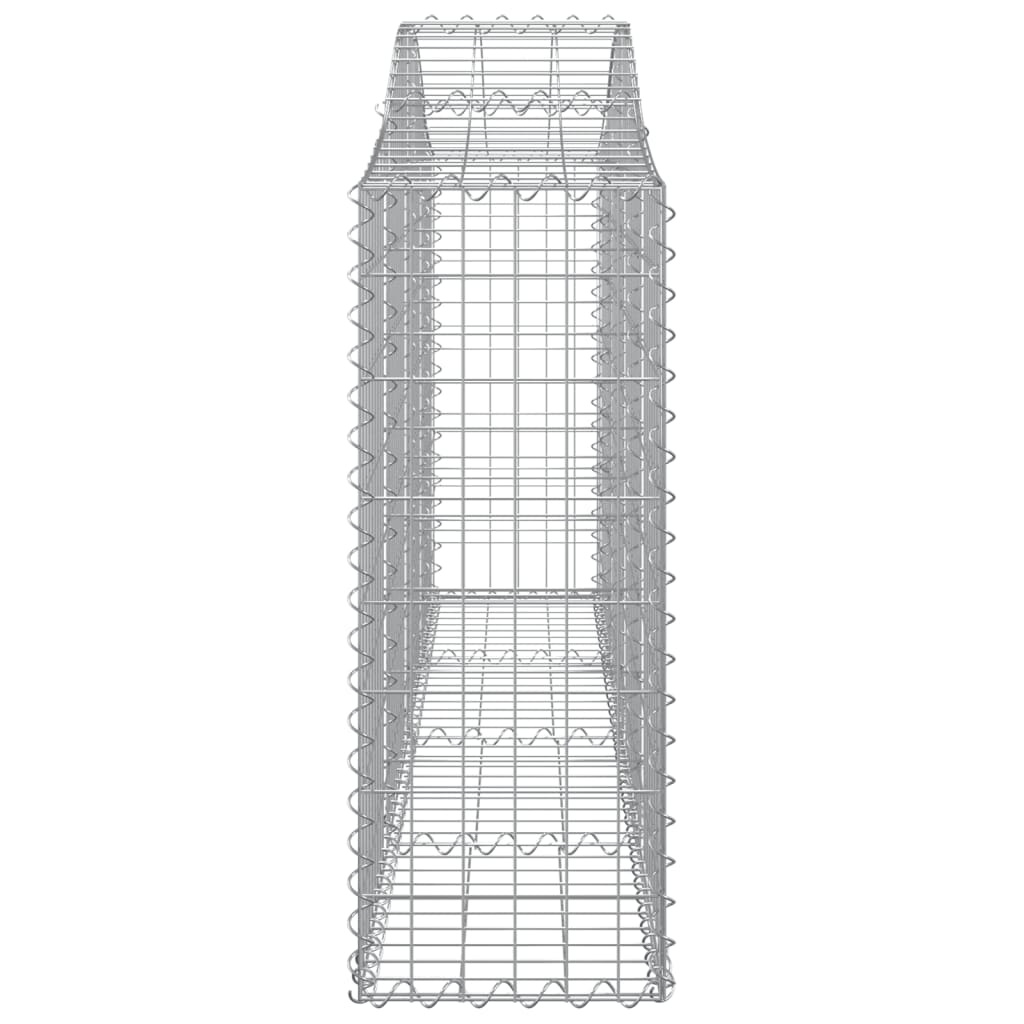 vidaXL Arched Gabion Baskets 25 pcs 200x30x80/100 cm Galvanised Iron