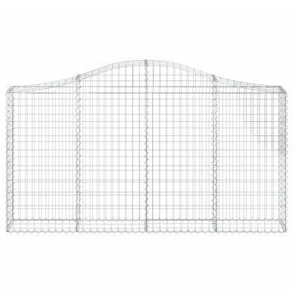 vidaXL Arched Gabion Baskets 2 pcs 200x30x100/120 cm Galvanised Iron