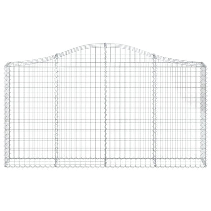 vidaXL Arched Gabion Baskets 3 pcs 200x30x100/120 cm Galvanised Iron